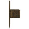 vidaXL Wall Mounted Bedside Cabinet Smoked Oak Engineered Wood Compact