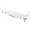 vidaXL Glass Panel Clear Tempered Glass 43.3x9.8 in Glass Shelf