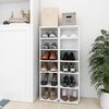vidaXL Shoe Cabinet Set of 2 White Engineered Wood Compact