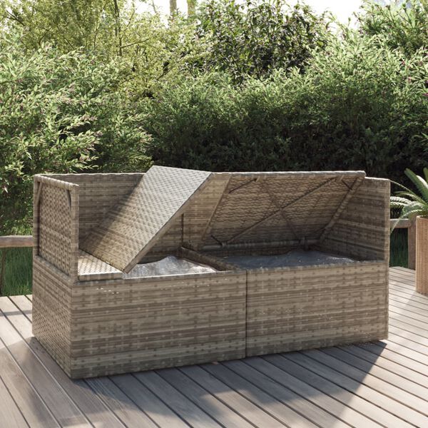 vidaXL 2-seater Garden Sofa Grey