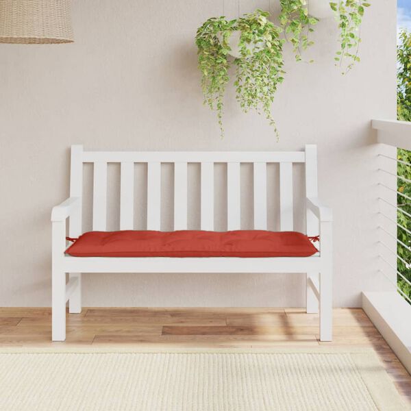 vidaXL Garden Bench Cushion Melange Red 100% Polyester, Hollow Fiber