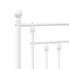 vidaXL Bed Frame White Powder-Coated Steel 47.2 x 78.7 in Bed Frame