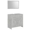 vidaXL Bathroom Furniture Set Concrete Grey Engineered Wood Medium
