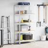 vidaXL 5-Layer Storage Shelf Silver Steel&Engineered Wood