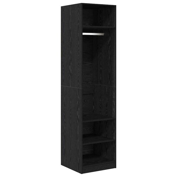 vidaXL Wardrobe with Storage Black oak Engineered Wood