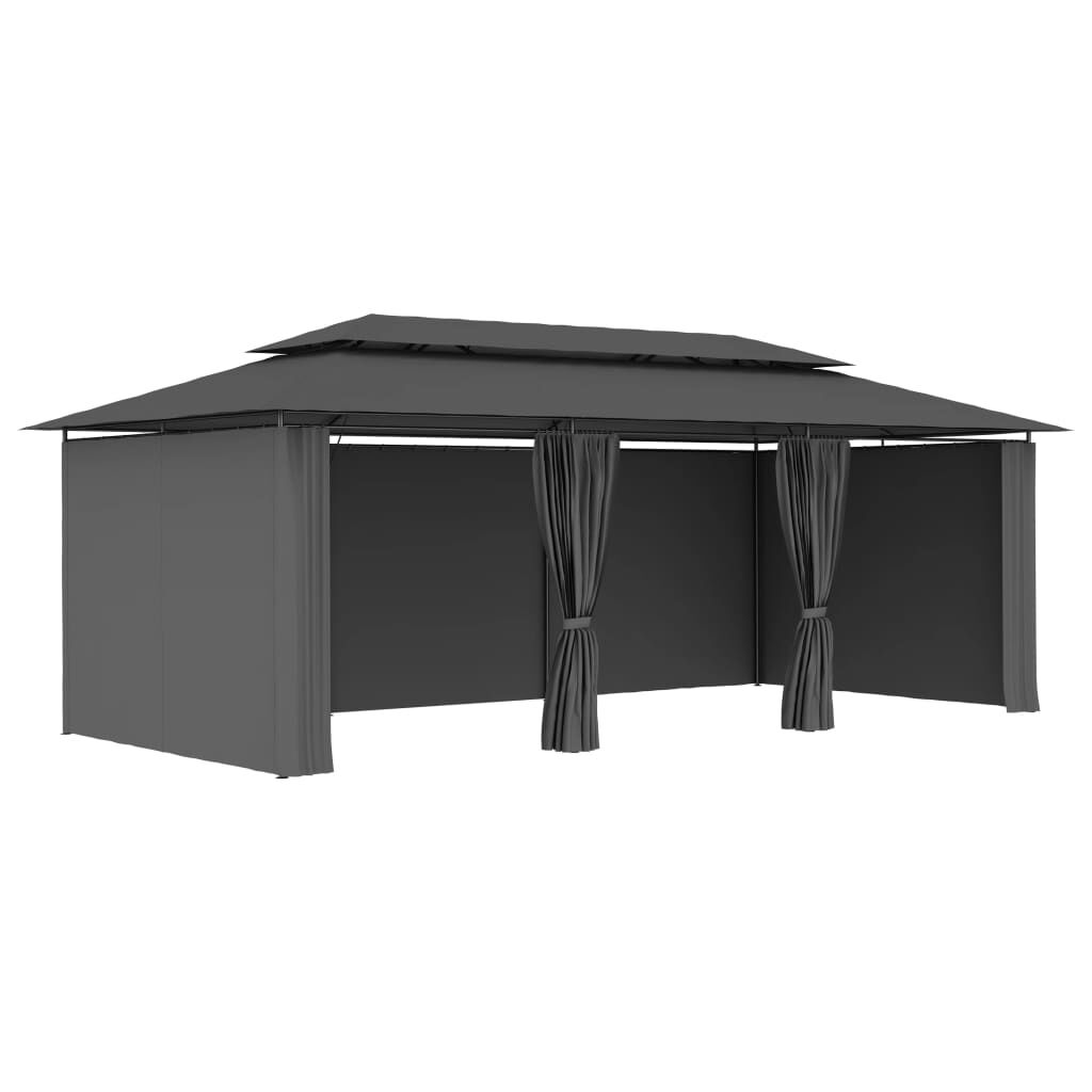 vidaXL Gazebo with Curtains 236.2\