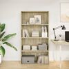 vidaXL Bookcase Sonoma oak Engineered wood 31.5x11.8x59.8 in Bookcase