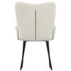 vidaXL Dining Chair Set of 2 Cream Velvet, metal, plywood Standard