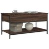 vidaXL Coffee Table Brown Oak Engineered Wood Medium Adjustable Feet