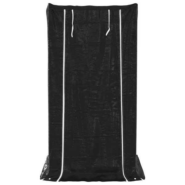 vidaxL Firewood Rack with Rain Cover 39.4"x39.4"x78.7" Galvanized Steel