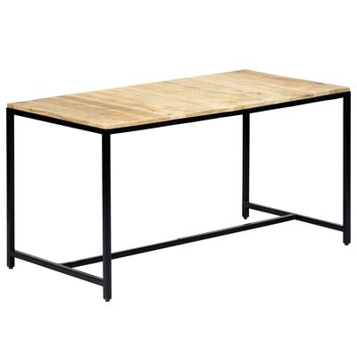 vidaXL Dining Table 55.1"x27.6"x29.5" Solid Rough Mango Wood
