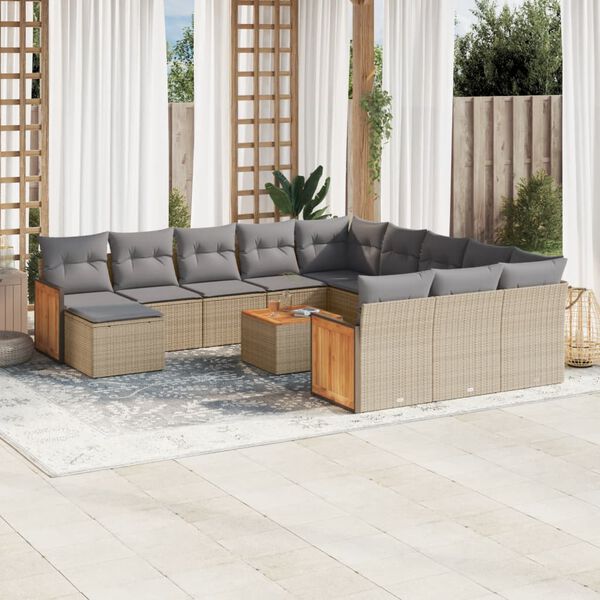 vidaXL Garden Sofa Set Beige
