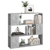 vidaXL Book Cabinet Room Divider Concrete Grey Engineered Wood Medium