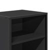 vidaXL Stylish Black Bedside Cabinet Engineered wood & metal Modern design