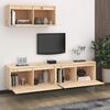 vidaXL TV Cabinet Set of 3 Natural Wood Solid Pine Wood Medium