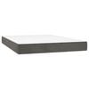 vidaXL Box Spring Bed with Mattress Dark Gray 53.9"x74.8" Full Velvet