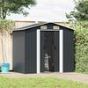 vidaXL Garden Shed Anthracite Galvanized steel 80.3 x 51.9 x 73.2 in