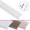 vidaXL Stair Nosings in L-shape 15 pcs Aluminium 39.4 " Silver