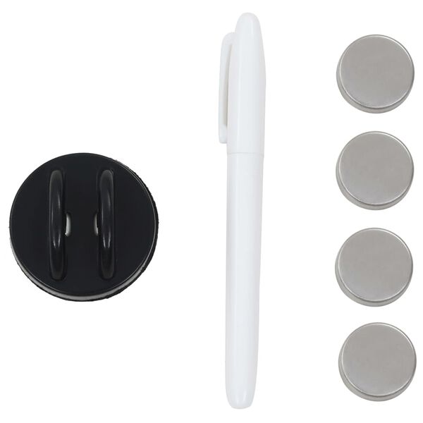 vidaXL Wall Mounted Magnetic Blackboard Glass 31.5"x23.6"