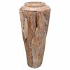 vidaXL Decorative Vase Natural teak Solid teak wood Large