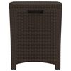 vidaXL Garden Storage Box Brown Polypropylene with a rattan look Medium