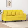 vidaXL 2-Seater Sofa Light Yellow Polyester, Metal, Textilene 55 in