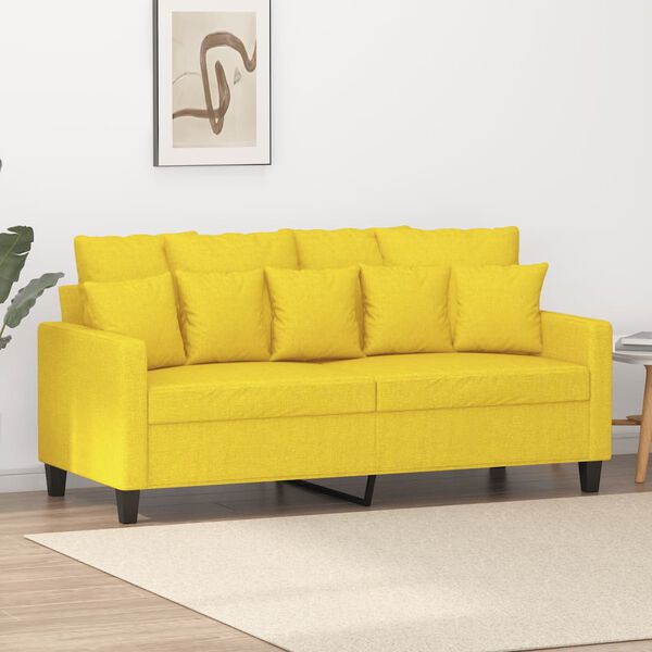 vidaXL 2-Seater Sofa Light Yellow Polyester, Metal, Textilene 55 in