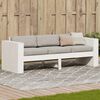 vidaXL Garden Sofa White Solid Pine Wood 3-Seater Durable Garden Sofa
