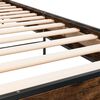 vidaXL Bed Frame Smoked Oak Engineered Wood Twin Durable Bed Frame