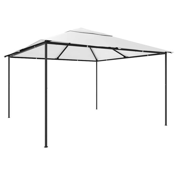 vidaXL Gazebo White Oxford fabric with PA coating, steel Large