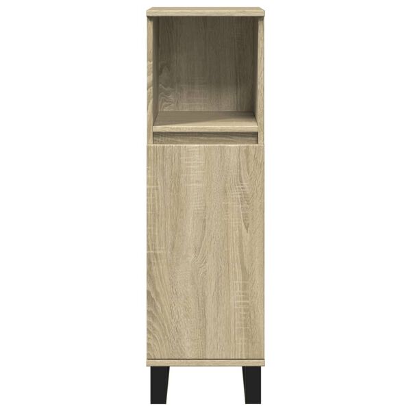 vidaXL Bathroom Cabinet Sonoma Oak Engineered Wood Narrow
