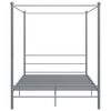 vidaXL Bed Frame Gray Powder-coated metal Double Classic/Traditional