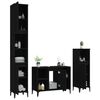 vidaXL Bathroom Furniture Set Black Engineered wood Standard