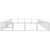 vidaXL Dog Kennel Silver Steel 430.6 sq ft Durable Dog Kennel