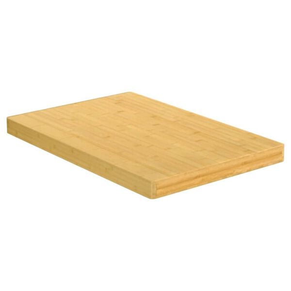 vidaXL Table Top Bamboo Medium Rounded Corners Rectangular Minimalist