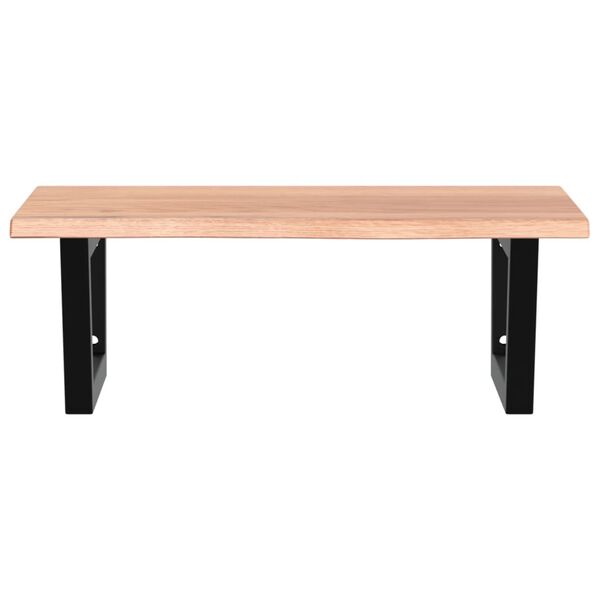 vidaXL Basin Shelf Wall Mounted Steel and Solid Wood Oak