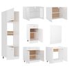 vidaXL Kitchen Cabinet Set White Engineered wood, Glass Large