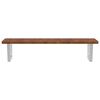 vidaXL Basin Shelf Dark brown with white brackets Solid oak, Steel Medium