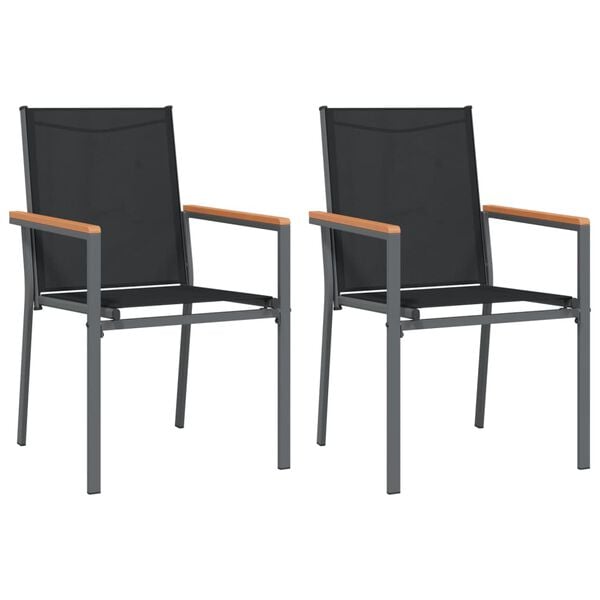 vidaXL Garden Dining Set Black