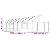 vidaXL Gazebo with Roof White 51.2'x13.4'x10.6' Polyethylene