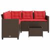 vidaXL Patio Sofa Brown
