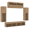 vidaXL TV Cabinet Set Wall-mounted 6 pcs Artisan oak Engineered wood