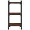 vidaXL Bookcase Brown oak Engineered wood, metal Medium Adjustable Feet