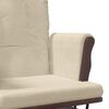 vidaXL Glider Chair With Stool Cream White, Brown