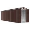 vidaXL Garden Shed Brown Galvanized Steel Large Garden Shed