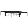 vidaXL Bed Frame Black Steel 55x75 in Bed Frame Rectangular Modern