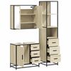 vidaXL Bathroom Furniture Set Sonoma Oak Engineered wood, Metal Large