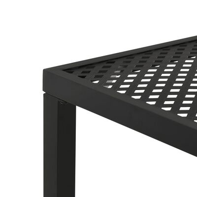 vidaXL Patio Table Black 70.9"x32.7"x28.3" Steel