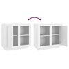 vidaXL Sideboard White Engineered wood Medium Cabinet Rectangular