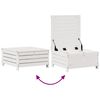 vidaXL 7 Piece Patio Lounge Set with Cushions White Solid Wood Pine